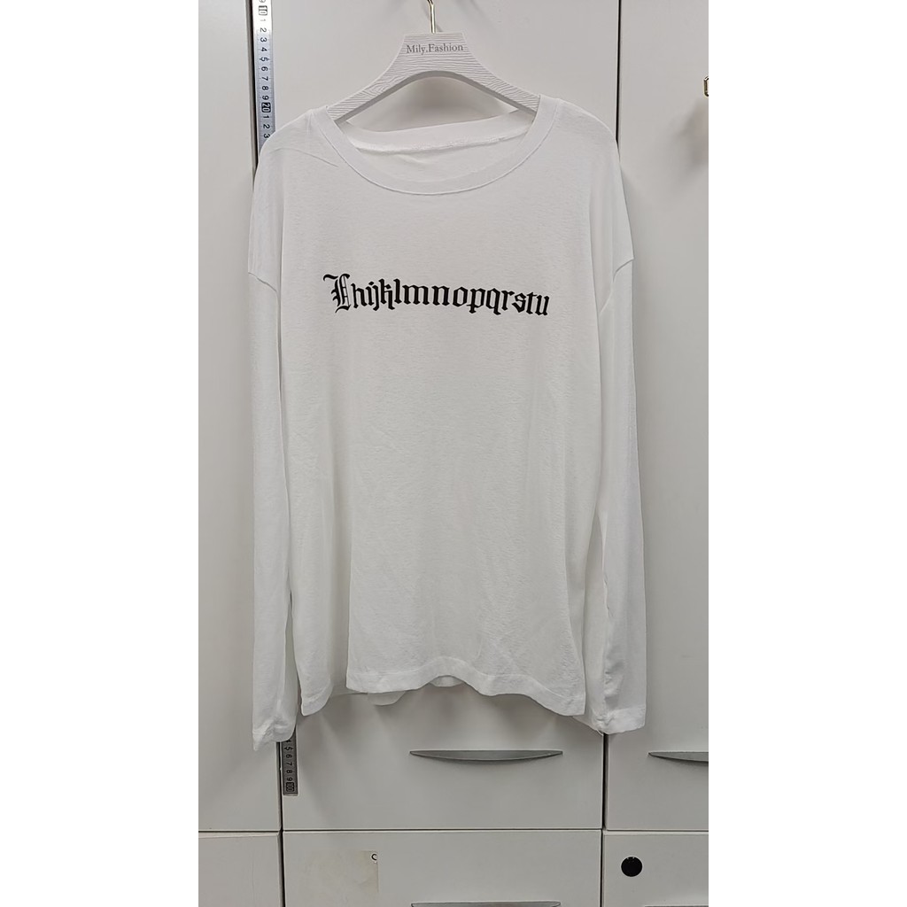 Milyfashion Letter In Hình Dài Tay T Chống Nắng Hơi Trong Suốt Mùa Hè Mỏng Rời Top