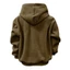 Áo hoodie nữ nỉ màu trơn, thiết kế túi trước tiện lợi