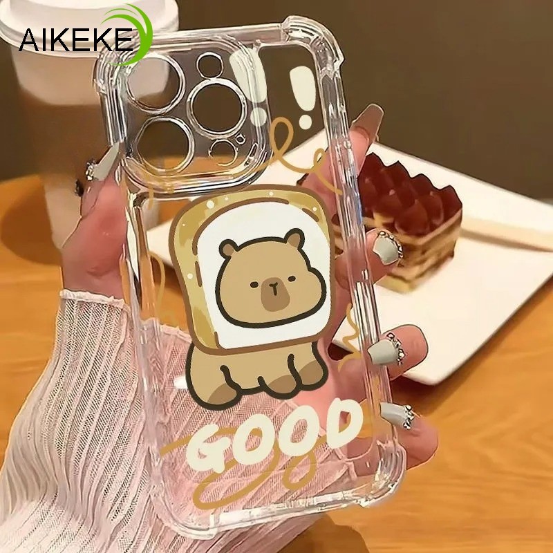 Ốp Điện Thoại Bốn Góc Capybara Dễ Thương Cho Huawei Nova Y91 Y90 Y73 Y72 Y72S Y71 Y70 Y63 Y62 Plus Y61 Y60 5 5i Pro 5T 5Z 4 4E 3 3i 2 Lite 2i 2S 5G 4G Mèo Chống Sốc Trong Suốt Mềm Vỏ