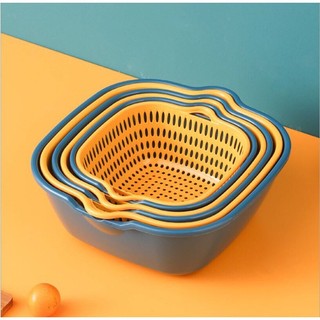 Bộ thau rổ nhựa 6 món - đa năng, tiện dụng