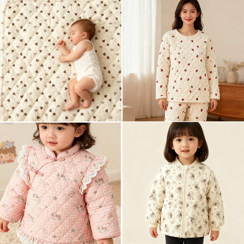Vải Corduroy 50x150cm Làm Dày Hoa Dâu Tây, Cotton Phù Hợp DIY Quần Áo & Chăn Trẻ Em