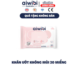 Khăn Ướt Aiwibi Không Mùi 20 Miếng / Gói