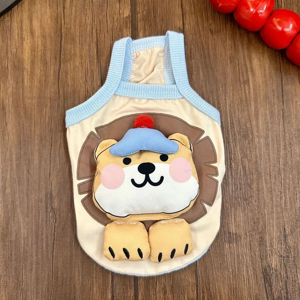 Teddy Bichon Pet Camisole Búp bê ba chiều dễ thương Mùa hè Quần áo chó mèo mỏng Quần áo cho chó nhỏ