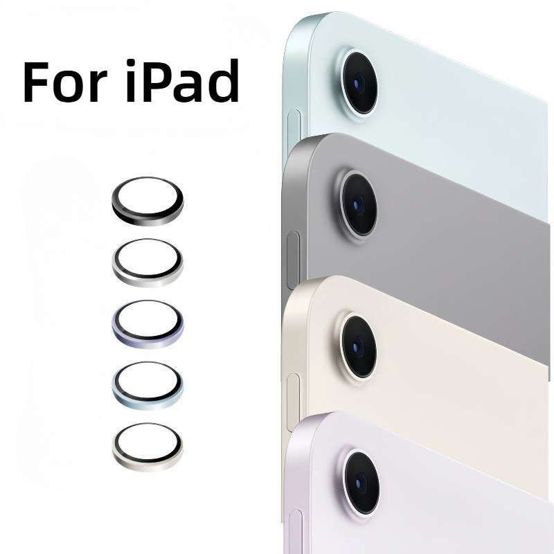 Dành Cho iPad Air mini 7 6 10 13 11 4 5 CD Họa Tiết Hợp Kim Nhôm Camera HD Ống Kính Cường Lực Phim Cho iPad mini7 mini6 Air11 Air13 Ốp lưng Chống Bụi Bảo Vệ Ống Kính