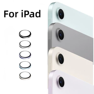 Dành Cho iPad Air mini 7 6 10 13 11 4 5 CD Họa Tiết Hợp Kim Nhôm Camera HD Ống Kính Cường Lực Phim Cho iPad mini7 mini6 Air11 Air13 Ốp lưng Chống Bụi Bảo Vệ Ống Kính