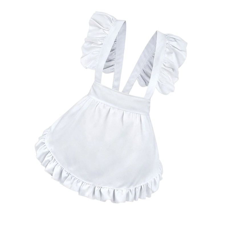 Tạp dề cosplay ren thêu, vải polyester, thiết kế thoải mái