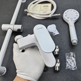 【KOHLER】Vòi sen, vòi sen trộn, van trộn màu trắng, van trộn đồng toàn bộ, vòi nước nóng lạnh, công tắc trộn phòng tắm, b