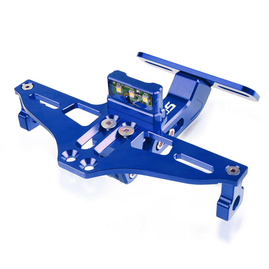 Dành Cho Xe Yamaha YZF R15 V1 V2 V3 V4 R15M 2013-2022 Nhôm CNC Có Thể Điều Chỉnh Biển Số Xe Máy Giá Đỡ Có Khung Đèn LED