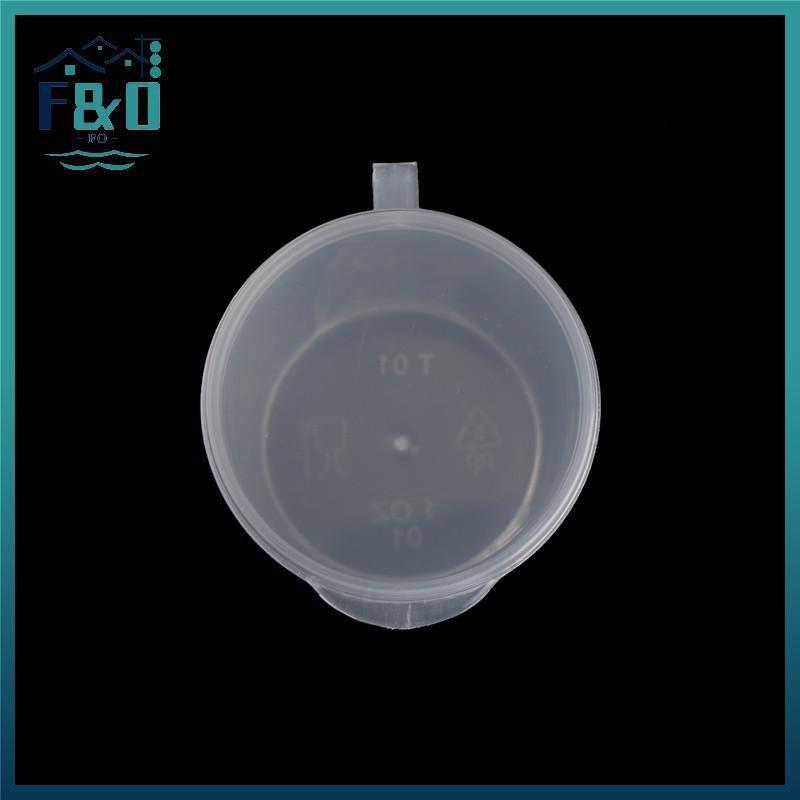 [Fast delivery] 100 Chiếc Cốc Nước Sốt Dùng Một Lần Bằng Nhựa Nhỏ Bảo Quản Thực Phẩm Hộp & Nắp Gói Trong Suốt {vn}
