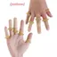 10 Chiếc Nhẫn Massage Ngón Tay Bằng Thép Không Gỉ Vòng Châm Cứu Trị Liệu Thư Giãn Máu