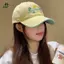 Nữ Thêu Hoa Mũ Bóng Chày Cotton Ngọt Ngào Ngoài Trời Tấm Che Đạt Đỉnh Mũ Chữ Hàn Quốc Màu Trơn Hip Hop Bố Nón EMKK
