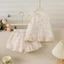 ✿ Váy không tay 2 mảnh Hàn Quốc cho bé gái Váy thêu thỏ dễ thương mùa hè bằng vải Cotton thoáng khí