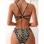 PYCOU 2 Bộ Bikini Cho Nữ, Bộ Đồ Bơi Tách Mùa Hè In Hình Da Báo, Bộ Đồ Tắm Thẩm Mỹ Rỗng Gợi Cảm Phong Cách Hoạt Động Bơi lội