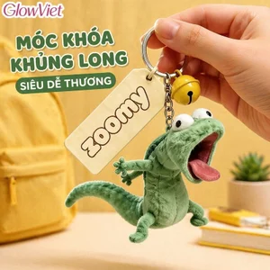 Móc Khóa Thú Bông Thằn Lằn Dễ Thương Lông Mềm Búp Bê Treo Balo Quà Tặng Cho Trẻ