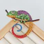 Pha Lê Đầy Màu Sắc Chameleon Trâm Trang Sức Động Vật Thời Trang Pin Trang Trí Cho Nữ