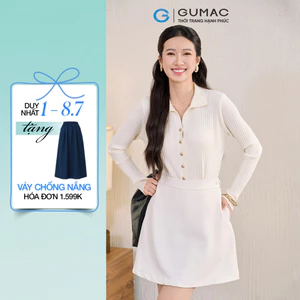Áo len cardigan nữ GUMAC form suông có dộ ôm nhẹ nút kiểu AF11035