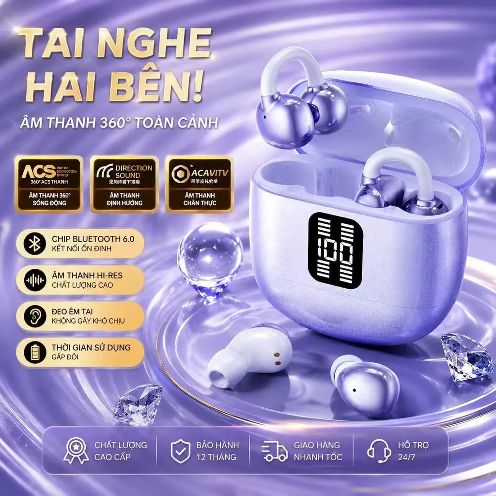 Tai nghe TWS màu trắng