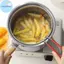 Nồi chiên sâu bằng thép không gỉ Pufangbliss 3L có giỏ có thể tháo rời Nắp thủy tinh cho gia đình Chien Sử dụng nhà bếp VN