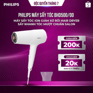 Philips Máy Sấy Tóc BHD500/00 – Máy Sấy Tóc Ion Giảm Xơ Rối Hair Dryer Sấy Nhanh Tóc Mượt Chuẩn Salon