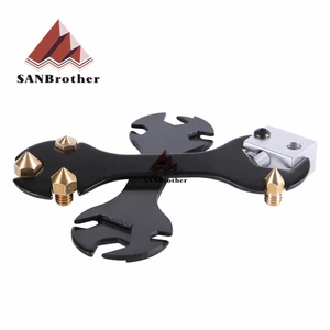 Phụ kiện máy in 3D Cờ lê cố định Công cụ thực tế Cờ lê năm trong một E3D MK8 Vòi phun Khối sưởi 6.30 JPCB