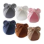 Mũ Ấm Trẻ Sơ Sinh - Mũ Thắt Nơ Khăn Xếp, Chất Cotton, Trắng/Kem
