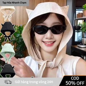 Mũ Tai Mèo Chống Nắng Cho Nữ - Thiết Kế Dễ Thương, Nhiều Màu Tươi Sáng