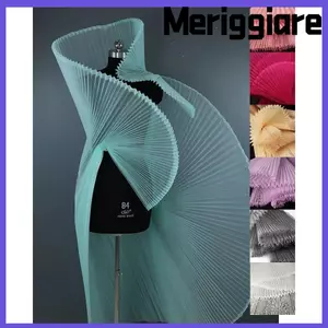 MERIGGIARE Accordion Vải lưới cứng xếp li, Chất liệu tự làm thời trang 1 sân, Vải nền sân khấu Nhà tạo kiểu vải Phụ kiện trang phục Cung cấp quần áo