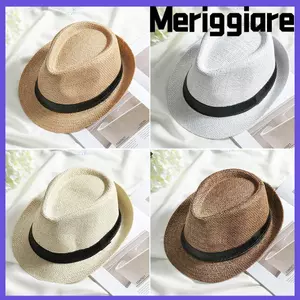 Mũ chống nắng MERIGGIARE Mũ băng đảng mùa hè Mũ rộng vành cao bồi Fedora