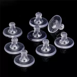 COD 50 Chiếc Bông Tai Cao Su Hạng Nặng Bas Tay Giá Đỡ Nút Chặn Đai Ốc Mềm Silicone MỚI