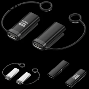 Bộ chuyển đổi FEDAOG Type C, Bộ chuyển đổi USB C 20Gbps 8K, Vòng silicon hợp kim nhôm hai mặt bền bỉ Đầu nối USB C