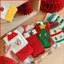 Tất Giáng Sinh Nữ Thu Đông Dễ Thương Giữa Ống Tất Đỏ Năm Mới cotton Tất Cây Giáng Sinh Ông Già Noel
