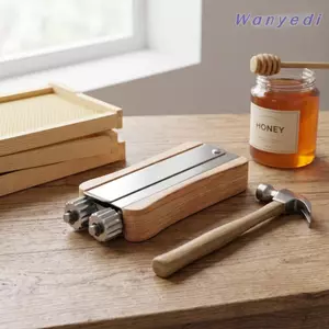 WANYEDI Công cụ lắp đặt khung tổ ong, Tay cầm bằng gỗ bằng thép không gỉ Dụng cụ uốn móng tay, Dụng cụ uốn dây khung bền tiện lợi dễ dàng hơn