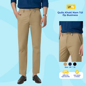 Quần Khaki Nam Yody Túi Ốp Business, Khỏe Khoắn, Lịch Lãm, Đậm Chất Riêng TRA - MOCH25S014