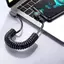Khung ảnh 1 Cái 90° Khuỷu Tay Xe USB C Sang Loại C Cáp Sạc Nhanh 6A Cáp Dữ Liệu Lò Xo Ngắn Cho Điện Thoại Sạc Dây VN