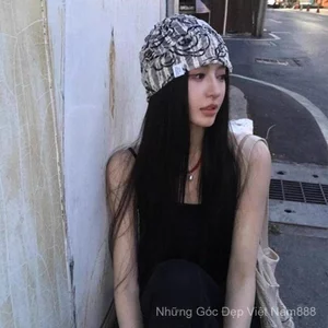 Ju Jingyi Hoa Hồng Ren Baotou Mũ Nữ Đầu Lớn Chu Vi Rỗng Baotou Mũ Thiết Kế Niche Nắp Cọc Sense
