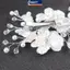 MAKY Ngọc Trai Kim Cương Giả Hoa Cưới Tóc Phụ Kiện Tóc Cho Nữ Handmade Đính Hạt Kẹp Tóc Đồ Trang Trí Tóc Trang Sức Cô Dâu Mũ Đội Đầu VN