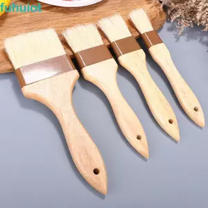 FUHUIOT Bánh Ngọt Bàn Chải BBQ Nấu Bằng Gỗ Tay Cầm Nhà Bếp Nướng Sốt Baster