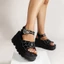Giày Sandal Đế Dày Gothic Mùa Hè Phong Cách Punk Hot Girl 9cm Nhện Thêu Mạng Nhện Khóa Giày Nữ Phong Cách Gothic Giày Nữ Châu Âu Mỹ Size Lớn Giày Nữ20260527