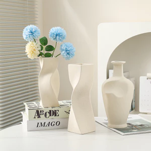 Bình Gốm Handmade Xoắn Bình Ins Phong Cách Wabi Sabi Chậu Hoa Cho Phòng Khách Lối Vào Hoa Khô Sắp Xếp Trang Trí Nhà Còn Hàng