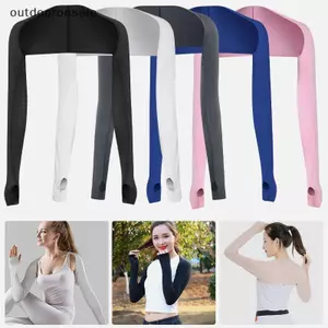 Tay áo siêu mỏng dành cho nữ Mềm mại một mảnh dài tay đàn hồi chống tia cực tím Vỏ tay làm mát tay thể thao FSI
