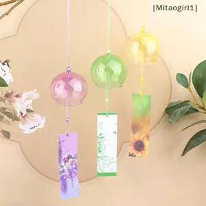 Chuông gió thủy tinh phong cách Nhật Bản thủ công Trang trí nội thất Quà tặng Giáng sinh sinh sinh nhật [Vn]