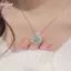 HFSHY Phong Cách Trung Hoa Tự Nhiên Tươi Xanh Chalcedony Mặt Dây Chuyền Nelace Trang Sức Thanh Lịch Cho Nữ Ngày Mặc Quà Tặng Valentine VN