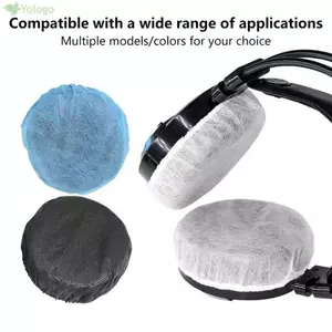 YOLOGO 100 Cái / túi Vỏ Tai Nghe, Vỏ Micro Không Dệt Dùng Một Lần, Nắp Bảo Vệ Micro Co Giãn Cao Chống Bụi Bẩn