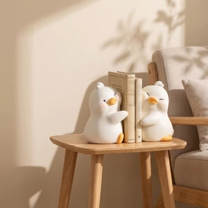 Vịt Bookends Nhựa Dễ Thương Bookends Sách Kết Thúc Hoạt Hình Sách Chống Trầy Xước Cho Trẻ Em, Phòng Trẻ Em, Bàn Ký Túc Xá
