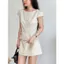Áo Linen Tay Cộc Chiết Eo Nữ Tính M2154466- - Hieuvy Botique