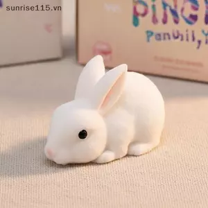 SRVN Kawaii Thỏ Trắng Bóp Đồ Chơi Mềm Mại Thỏ Dễ Thương Fidget Chống Căng Thẳng Quà Tặng Cho Gia Đình Bạn Bè Phục Sinh Ủng Hộ.