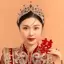 Bigapple Vintage Sang Trọng Sáng Bóng Thái Công Chúa Tiara Cô Dâu Tiara Kim Cương Giả Vương Miện Dành Cho Nữ Cô Gái Cưới Phụ Kiện Tóc Vương Miện RDG