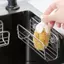 DONOVANQQ Giá thoát nước bọt biển, Giá đỡ lưu trữ cốc hút bằng thép không gỉ, Tiết kiệm không gian Chống gỉ Chống thấm nước Thoát nước nhanh Khăn lau bát đĩa Giá đỡ sử dụng trong nhà bếp