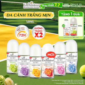 Lăn khử mùi tới 72H Enchanteur dưỡng sáng da X2 từ Niacinamide & Kem sữa tươi 50ml