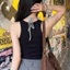 Lớp Phong Cách Tương Phản Màu Sắc Một Mảnh Cốc Áo Vest Nữ C138-R Dây Đeo Vai Đôi Bao Ngực Sling Ôm Hơn Nhìn Phù Hợp Với Hàng Đầu H7NZ